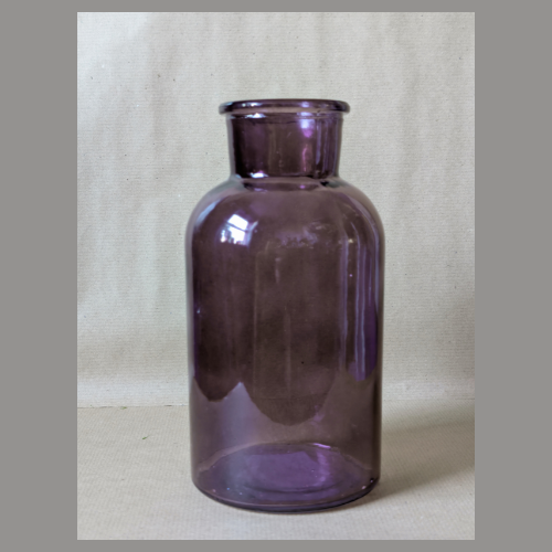vase purple glass round