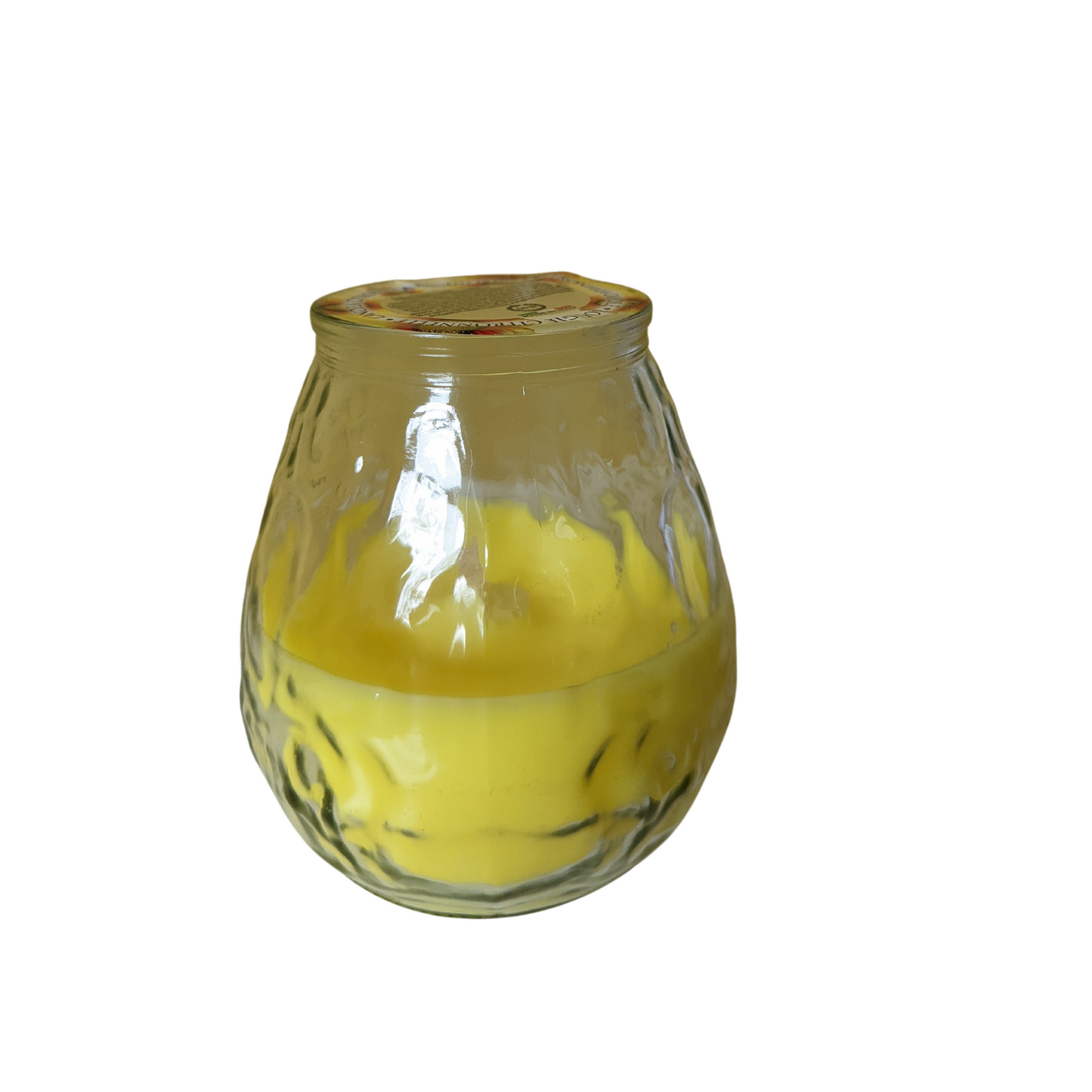 candle citrus glass pot