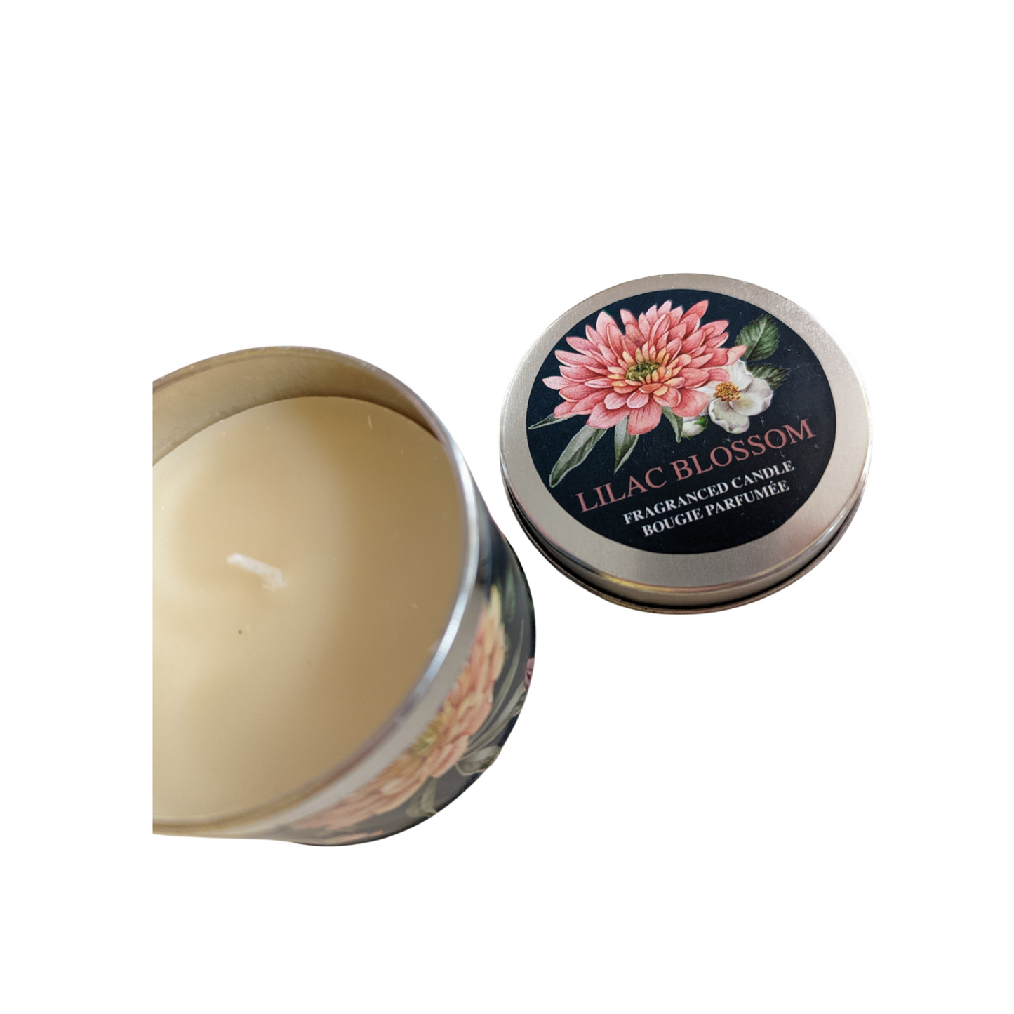 lilac blossom fragranced candels