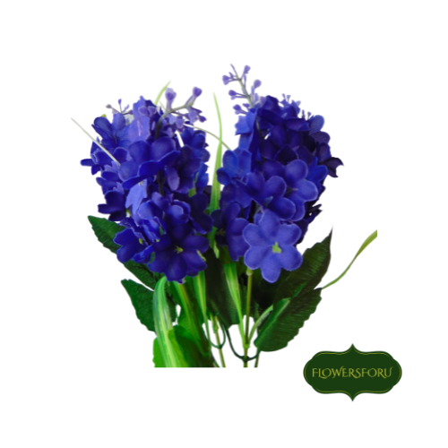 Hyacinth purple plastic flower 34cm