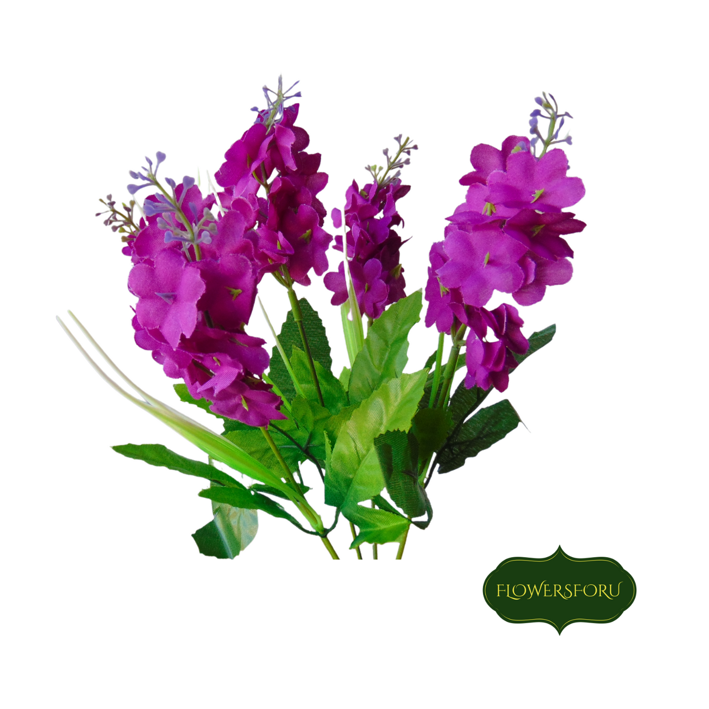 Hyacinth plastic purple-pink flower 34cm