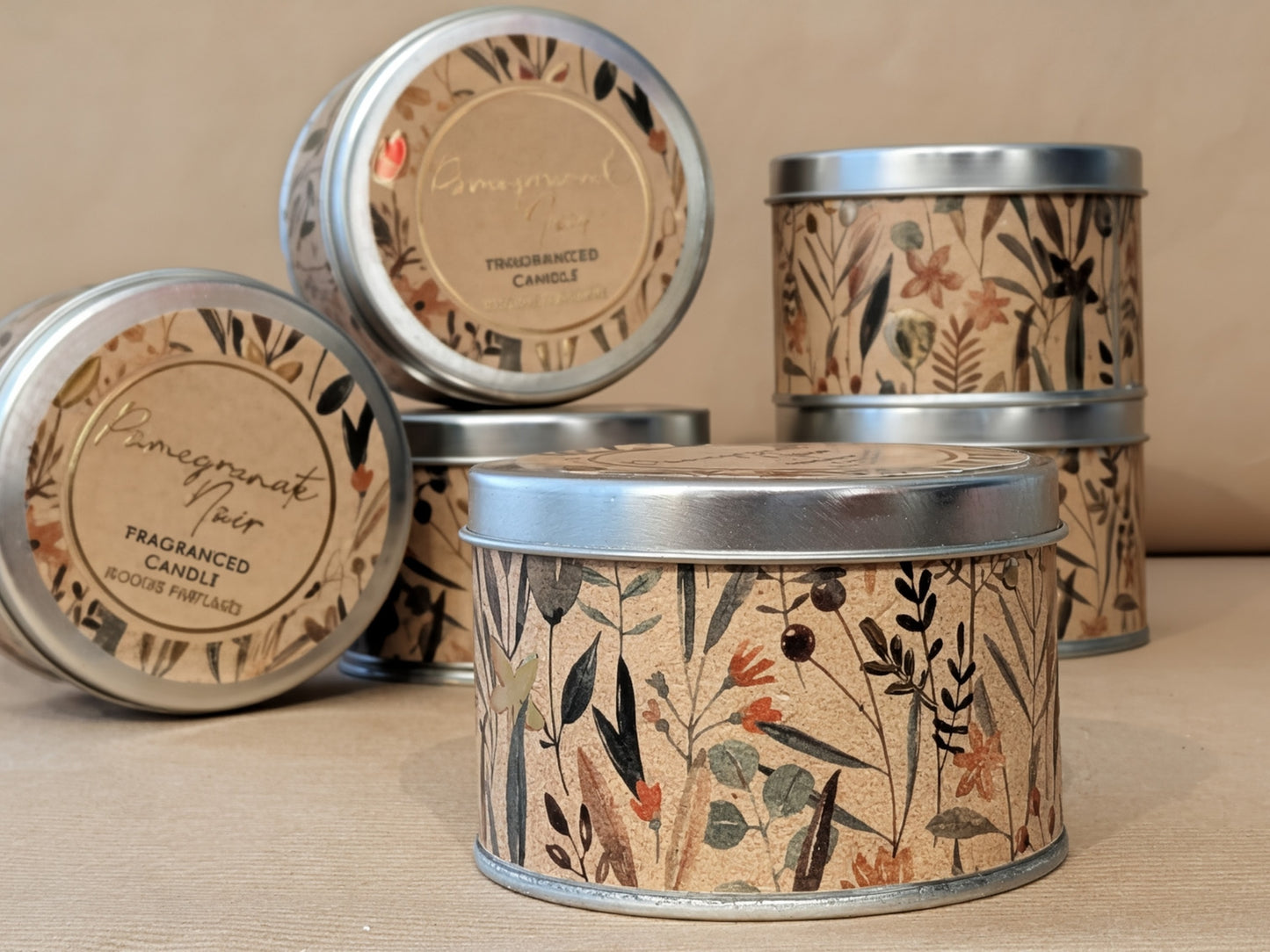 tin candle fragranced floral