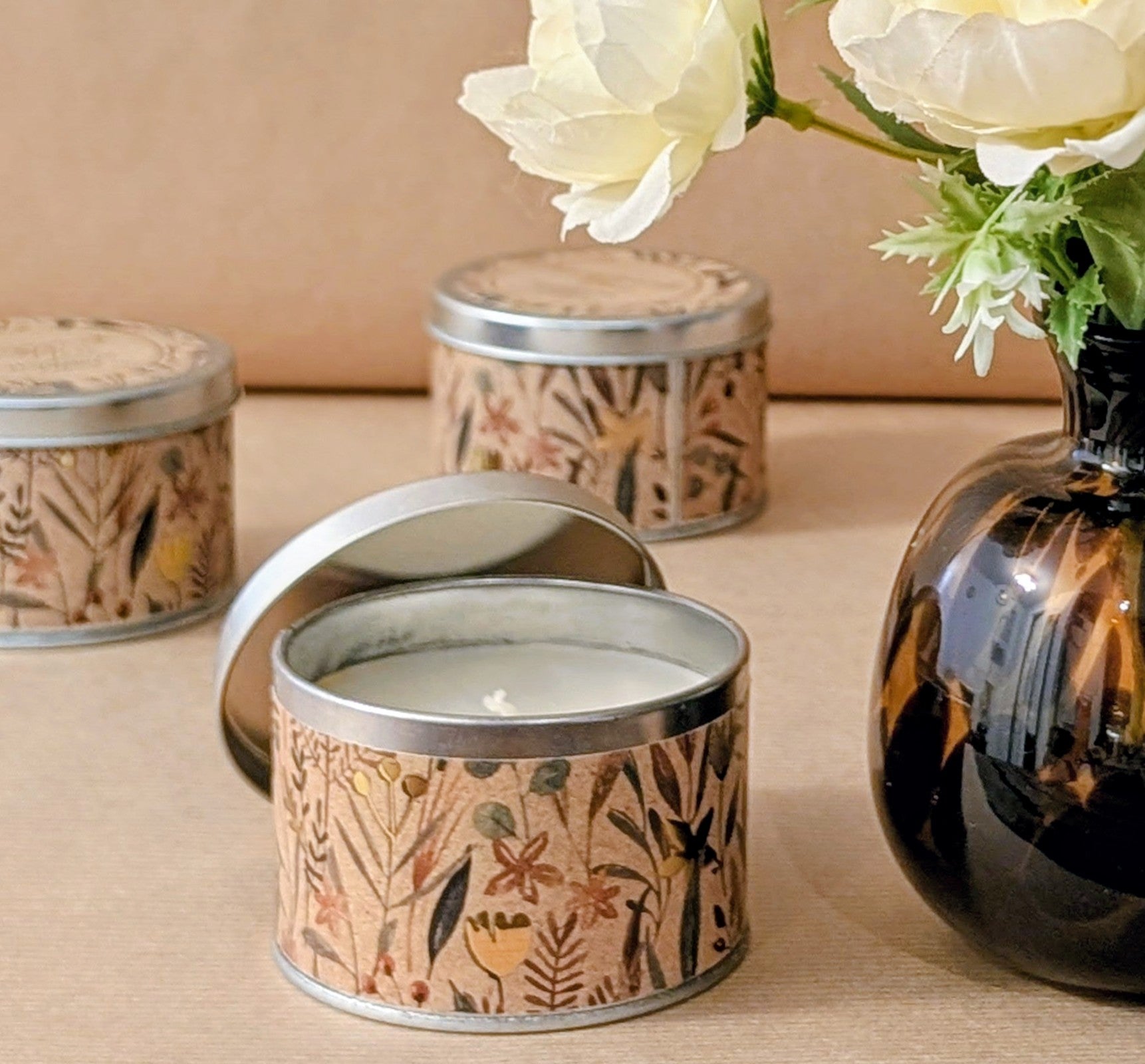 candle tin pomegranate travel